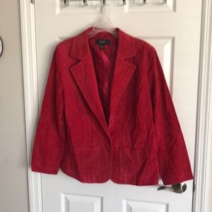 Red Suede Blazer